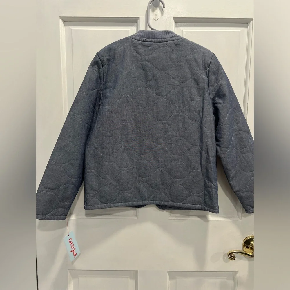CAT & JACK NWT Blue Quilted Aviation Full Zip Up Jacket Size 6/7 Boys BRAND NEW